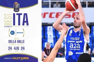 Amedeo Della Valle è il Best ITA Fastweb della 1ª giornata della Serie A Unipol