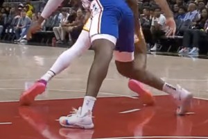 Philadelphia 76ers’ Paul George suffers hyperextended left knee