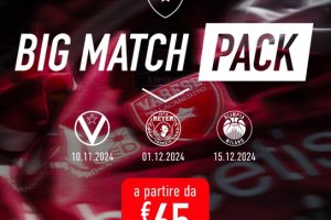 Varese, attivo il BIG MATCH PACK per le partite contro Bologna, Venezia e Milano