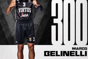Virtus Bologna, Marco Belinelli festeggia le 300 presenze