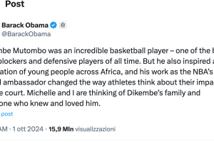 Morte Dikembe Mutombo, il tweet di Barack Obama