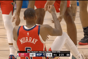 New Orleans Pelicans’ Dejounte Murray suffered a fractured left hand