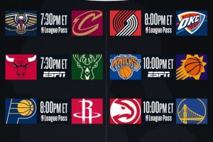 NBA, 8 partite in calendario