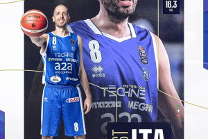 Amedeo Della Valle è il Best ITA Fastweb del mese di novembre della Serie A Unipol 2024/25