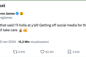 LeBron James si è offeso. La star dei Lakers si allontana dai Social Media