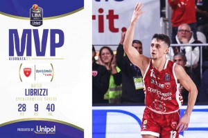 Matteo Librizzi è l’MVP Unipol e Best ITA Fastweb della 7ª giornata della Serie A Unipol 2024/25
