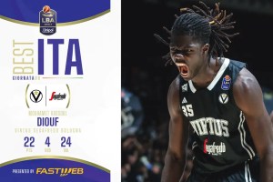 Momo Diouf è il Best ITA Fastweb della 6ª giornata della Serie A Unipol 2024/25