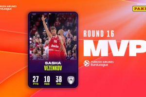 Euroleague Round 16 MVP: Sasha Vezenkov, Olympiacos