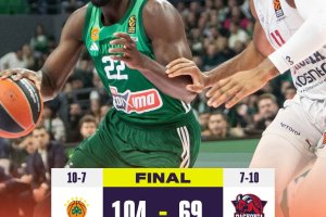 Nunn e il Panathinaikos dominano il Baskonia, ma non c’è festa per il grave infortunio di Lessort