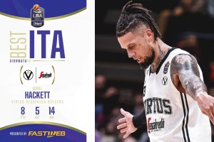 Daniel Hackett è il Best Ita Fastweb della 10ª giornata della Serie A Unipol 2024/25