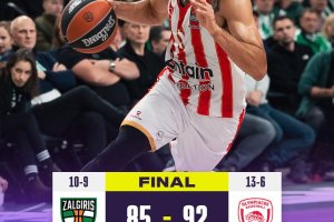 L’Olympiacos si impone sul campo dello Zalgiris Kaunas