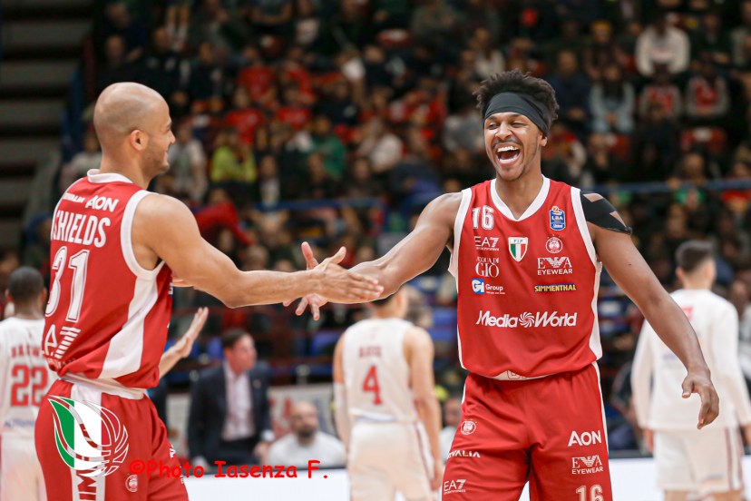 LBA EA7 Emporio Armani Milano - Pallacanestro Trieste Jamion Christian LBA EA7 Emporio Armani Milano - Pallacanestro Trieste Zach Le Day Shavon Shields