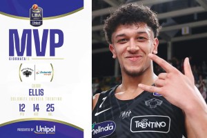 Quinn Ellis è l’MVP Unipol della 16ª giornata della Serie A Unipol 2024/25