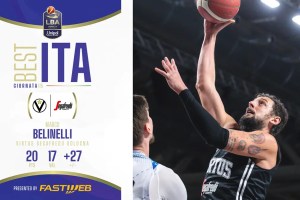 Marco Belinelli è il Best ITA Fastweb della 15ª giornata della Serie A Unipol 2024/25