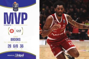 Armoni Brooks è l’MVP Unipol 14ª giornata della Serie A Unipol 2024/25