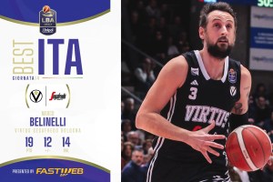 Marco Belinelli è il Best ITA Fastweb della 14ª giornata della Serie A Unipol 2024/25