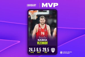 Euroleague: Sasha Vezenkov named MVP of the Month for January