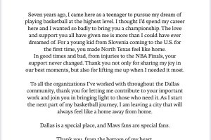 Luka Doncic: Dallas is a special place, and Mavs fans are special fans