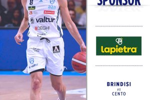 Azienda Fratelli Lapietra match sponsor Valtur Brindisi vs Sella Cento