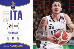 Achille Polonara è il Best ITA Fastweb della 19ª giornata della Serie A Unipol 2024/25