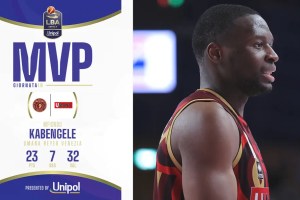 Mfiondu Kabengele è l’MVP Unipol della 19ª giornata della Serie A Unipol 2024/25