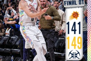 I Denver Nuggets vincono all’overtime sui Phoenix Suns. Jokic storico