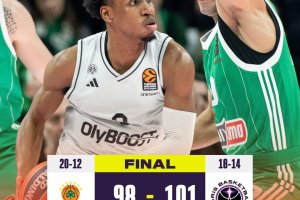 Paris stuns Panathinaikos in Athens: 101-98 with red-hot three-point shooting