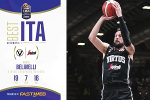 Marco Belinelli è Best ITA Fastweb della 20ª giornata della Serie A Unipol 2024/25
