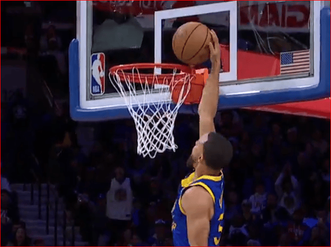 steph curry schiacciata