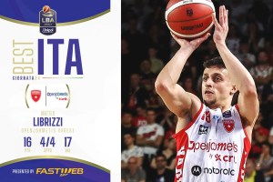 Matteo Librizzi è il Best ITA Fastweb della 24ª giornata della Serie A Unipol 2024/25