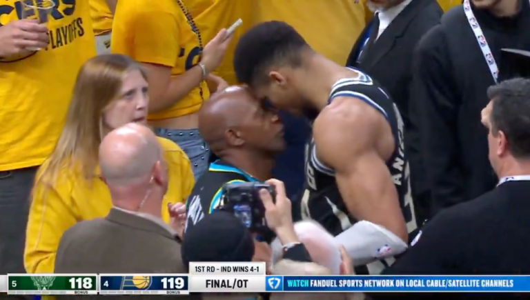 Giannis Antetokounmpo padre Haliburton
