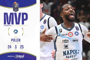 Jacob Pullen è l’MVP Unipol della 24ª giornata della Serie A Unipol 2024/25
