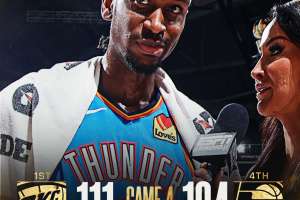 NBA Finals, OKC riporta la serie in parità! Indiana Pacers battuti in gara 4