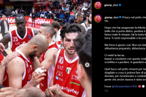 Olimpia Milano, il messaggio di capitan Ricci su Instagram
