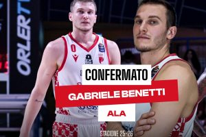 Estra Pistoia Basket ufficializza il rinnovo biennale con Gabriele Benetti