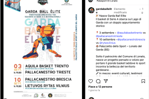 Nasce Garda Ball Elite: la Serie A di basket sbarca sul Lago di Garda