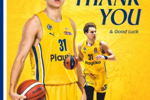 Maccabi Tel Aviv has announced the departure of Rokas Jokubaitis
