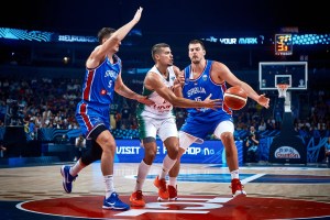 Serbia stays perfect despite scare against Portugal, 69-80 final