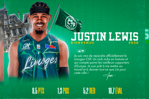 Justin Lewis Joins Limoges CSP to Bolster the Frontcourt