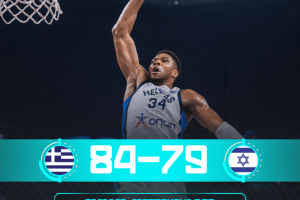 Greece beat Israel 84-79 behind Giannis’ 37-point double-double