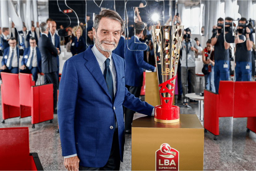Attilio Fontana, Presidente Regione Lombardia: "Un vero piacere essere qui ad ospitare un così grande evento". Il sottosegretario Picchi: "Ci teniamo a tenere alta la bandiera del basket lombardo"