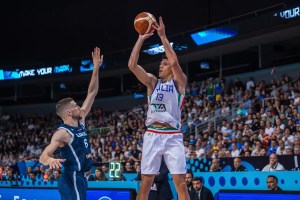 Simone Fontecchio, 9 punti al debutto in pre-season con i Miami Heat