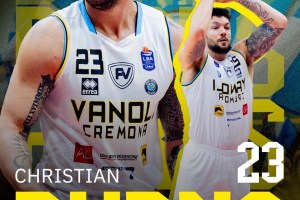 Vanoli Basket Cremona 2025/2026 | Christian Burns è il nuovo capitano biancoblu