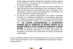 Tenerife e Manresa giocheranno a porte chiuse contro le squadre israeliane
