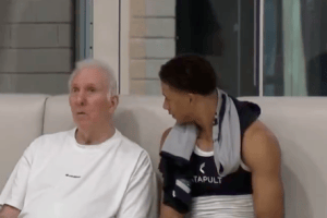 Gregg Popovich watches Wembanyama before Spurs’ preseason debut