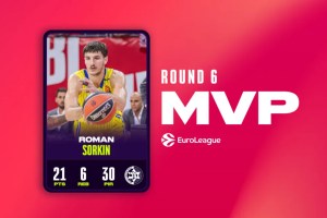EuroLeague, Roman Sorkin named MVP of the round 6