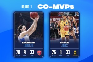 BKT EuroCup RS – R1 co-MVPs: Bryce Jones, Aris Thessaloniki Betsson and Michalis Lountzis, Panionios
