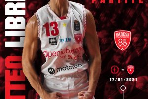 Openjobmetis Varese, Matteo Librizzi festeggia la presenza N.100
