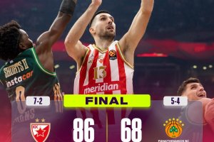 Stella Rossa inarrestabile, asfaltato il Panathinaikos per il 7° successo di fila in Euroleague