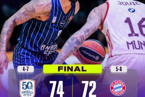 EuroLeague Round 11 | L’Efes vince col brivido: sconfitto il Bayern Monaco con un grande Cordinier